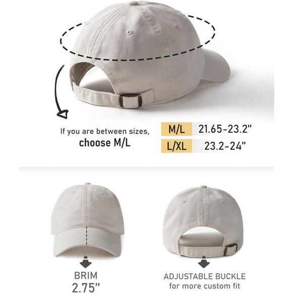 Women\'s Stone Vintage Washed Unstructured Baseball Cotton Adjustable Cap